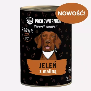 Paka Zwierzaka Seventh Heaven Jeleń z Maliną 400g Mokra Karma dla Psa