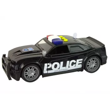 LEAN TOYS Police Car 1:14 RC Pojazd ze Światłami i Dźwiękami Czarny