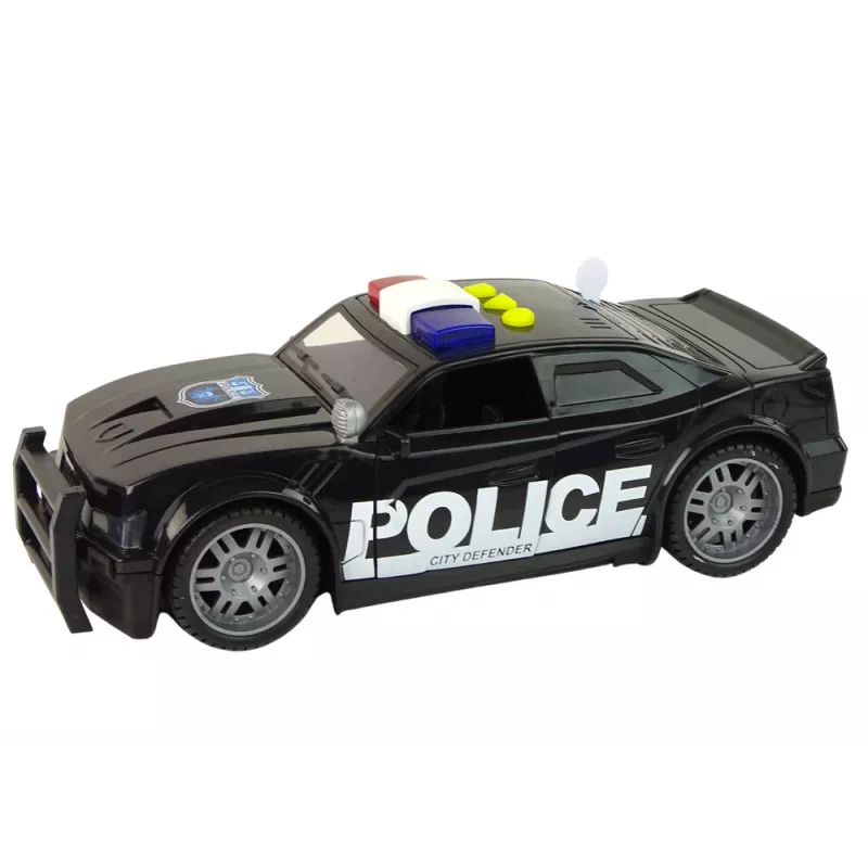 LEAN TOYS Police Car 1:14 RC Pojazd ze Światłami i Dźwiękami Czarny