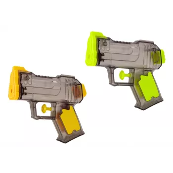LEAN TOYS Mały pistolet na wodę przezroczysty żółto-pomarańczowy