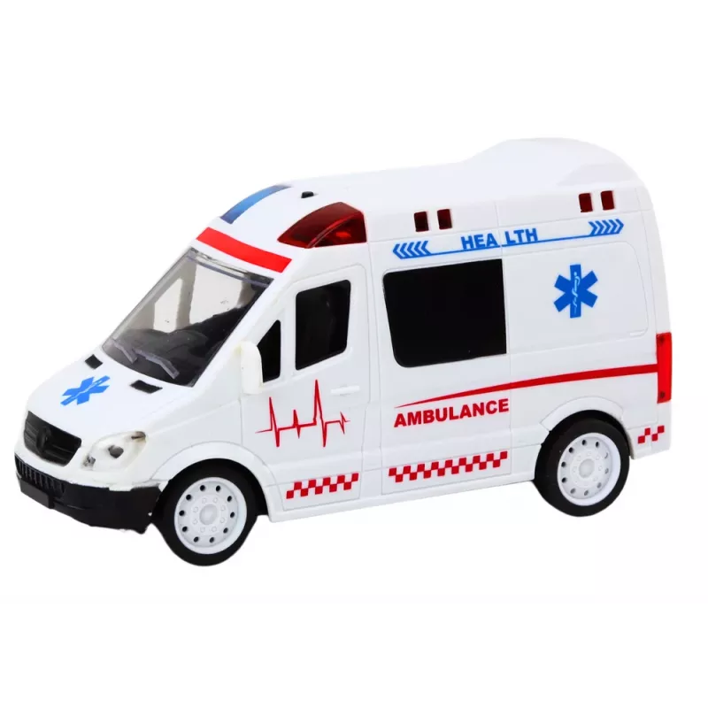LEAN TOYS 1:16 RC Karetka pogotowia ze światłami i dźwiękami - Biała