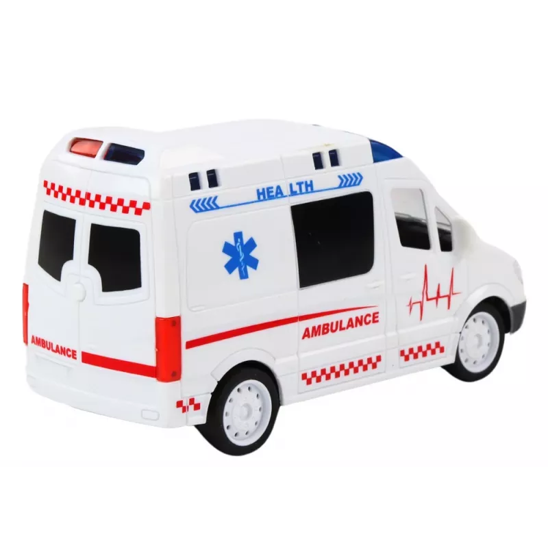 LEAN TOYS 1:16 RC Karetka pogotowia ze światłami i dźwiękami - Biała