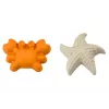 LEAN TOYS Zestaw zabawek do piasku - Wiaderko, Młynek, Sitko, 3 Pastelowe Foremki (6 sztuk)