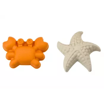 LEAN TOYS Zestaw zabawek do piasku - Wiaderko, Młynek, Sitko, 3 Pastelowe Foremki (6 sztuk)