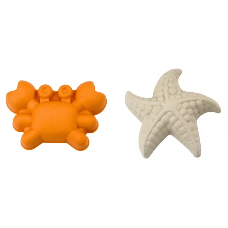 LEAN TOYS Zestaw zabawek do piasku - Wiaderko, Młynek, Sitko, 3 Pastelowe Foremki (6 sztuk)