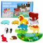 LEAN TOYS Balanced Animals Drewniana gra zręcznościowa 13El