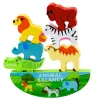 LEAN TOYS Balanced Animals Drewniana gra zręcznościowa 13El