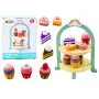 LEAN TOYS Zestaw słodyczy Ciasta Babeczki Drewniany stojak