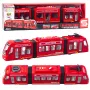 LEAN TOYS City Metro Tram z otwieranymi drzwiami, światłami i dźwiękami, czerwony, 1:16
