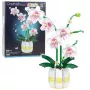 LEAN TOYS Orchidea Klocki Konstrukcyjne Orchidea w Doniczce Różowa i Biała 616 szt.