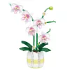 LEAN TOYS Orchidea Klocki Konstrukcyjne Orchidea w Doniczce Różowa i Biała 616 szt.