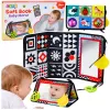 LEAN TOYS Mata sensoryczno-edukacyjna kontrastowa z lusterkiem dla niemowląt