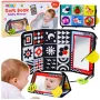LEAN TOYS Mata sensoryczno-edukacyjna kontrastowa z lusterkiem dla niemowląt