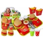 LEAN TOYS Zestaw Hamburger i Frytki z Tacą | Zabawka do Zabawy w Fast Food