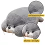 LEAN TOYS Pluszowa maskotka przytulanka duża szara foka 29 cm