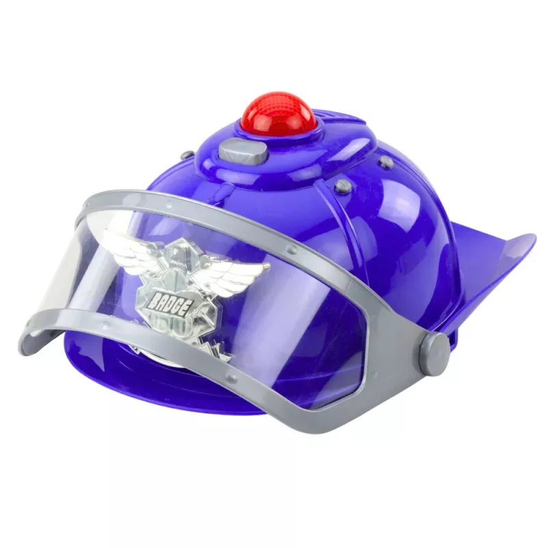 LEAN TOYS Zestaw policyjny dla dzieci, kask, pistolet, kajdanki, akcesoria, 9 szt.