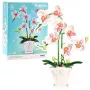 LEAN TOYS Orchidea Klocki Konstrukcyjne Orchidea w Doniczce Różowa i Biała 718 szt.
