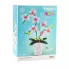 LEAN TOYS Orchidea Klocki Konstrukcyjne Orchidea w Doniczce Różowa i Biała 718 szt.