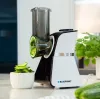 Blaupunkt Slicer FPS502 Elektryczny krajalnica do żywności 150 W, nierdzewne ostrze ząbkowane 190 mm, regulowana grubość 0-15 mm, czarny/srebrny