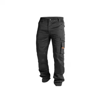 ACTIFLEXTROUSERS 58 - 4-kierunkowo rozciągliwe spodnie robocze ze wzmocnieniami CORDURA®, systemem KneeGuard™, kolor czarny, rozmiar 58