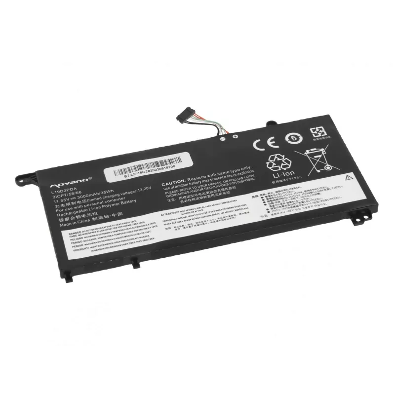 MOVANO Bateria L19M3PDA do Lenovo ThinkBook 14 15 G2 G3 G4 G5 IAP ITL ACL ABA - 3000 mAh (35 Wh)