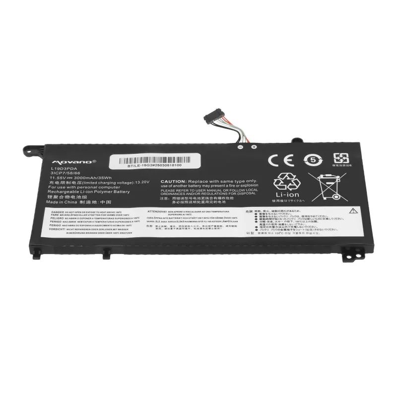 MOVANO Bateria L19M3PDA do Lenovo ThinkBook 14 15 G2 G3 G4 G5 IAP ITL ACL ABA - 3000 mAh (35 Wh)