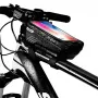WILDMAN Bike Holder Case M E2 1L Czarny - Torba na telefon na kierownicę, odporna na zachlapanie, kompatybilna z ekranem dotykowym, pojemność 1L