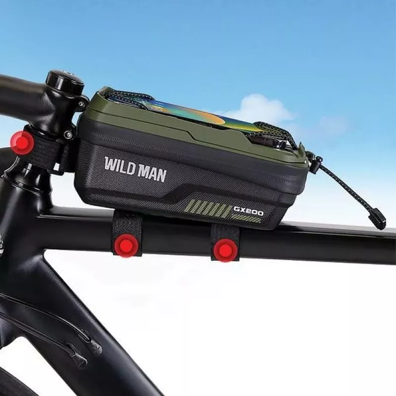 WILDMAN GX200 Torba ramowa rowerowa czarna uchwyt rowerowy