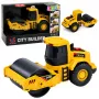 LEAN TOYS Walec drogowy Pojazd budowlany w skali 1:32 z obracającym się walcem, światłami i dźwiękami, żółty