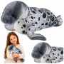 LEAN TOYS Realistyczna maskotka pluszowa Foka, szara, 50 cm