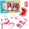 LEAN TOYS Mały zestaw dentystyczny z wibrującą szczoteczką do zębów, różowy, 15 szt.
