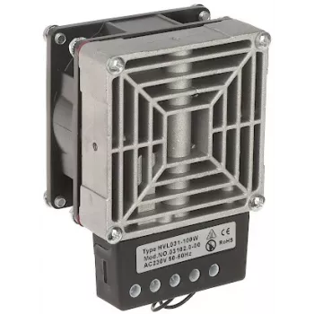 DELTA OPTICAL HVL-031-100W 100W grzejnik wentylatorowy na szynę DIN z elementem PTC, 230V AC, IP20, bezpieczny w dotyku