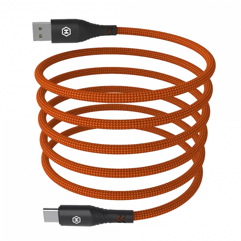 HAMMER USB-A do USB-C Kabel 1,2 m Czarny 480Mbps Ładowanie i dane