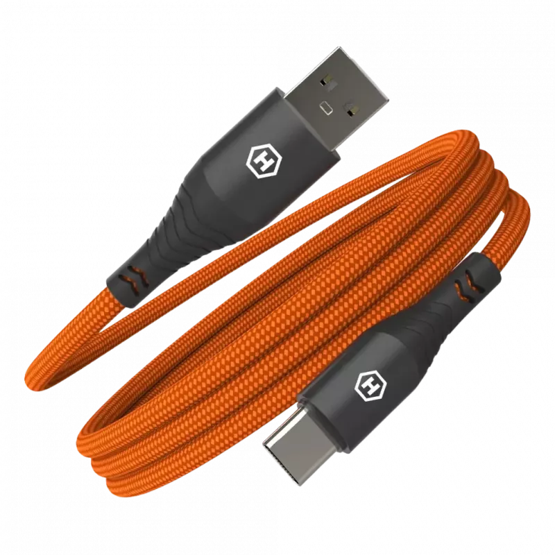 HAMMER USB-A do USB-C Kabel 1,2 m Czarny 480Mbps Ładowanie i dane