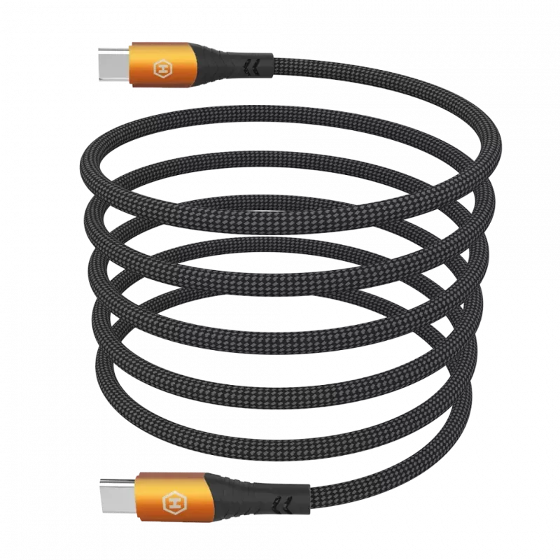 HAMMER USB-C do USB-C Kabel 1,2 m 60W PD szybkie ładowanie i synchronizacja danych Czarny