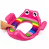LEAN TOYS Miękka nakładka na sedes dla dzieci z uchwytami, różowa, dla maluchów 18 miesięcy - 4 lata
