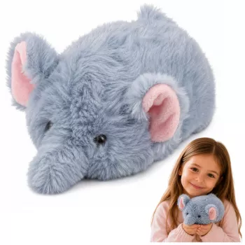 LEAN TOYS Pluszowy słoń maskotka przytulanka miękka mała szara 18 cm