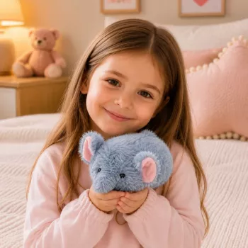 LEAN TOYS Pluszowy słoń maskotka przytulanka miękka mała szara 18 cm