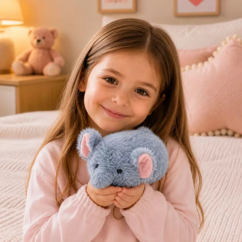 LEAN TOYS Pluszowy słoń maskotka przytulanka miękka mała szara 18 cm