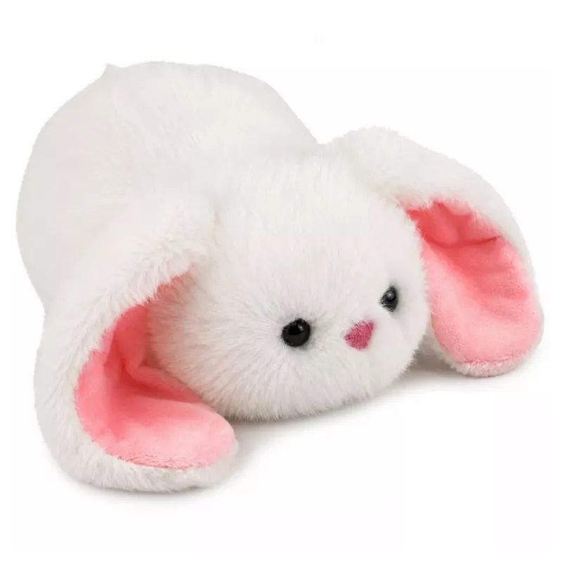 LEAN TOYS Pluszowy Królik Zając z Długimi Uszami, Biały, 16 cm