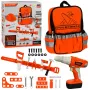 LEAN TOYS DIY Plecak Narzędziowy z Paskiem, Wkrętarka Akumulatorowa