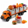 LEAN TOYS Pomarańczowy Food Truck Transportowy 1:55 Model Odlewany