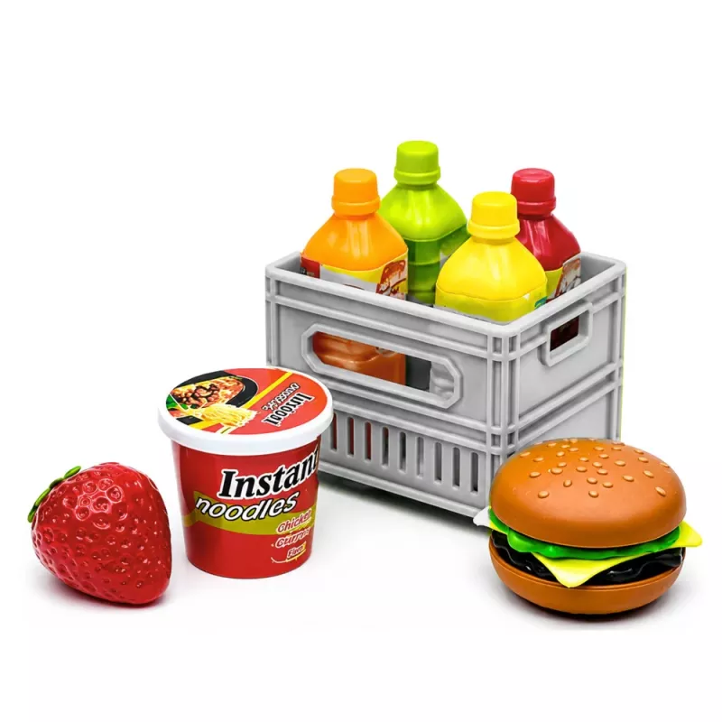 LEAN TOYS Pomarańczowy Food Truck Transportowy 1:55 Model Odlewany