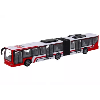 LEAN TOYS Zdalnie Sterowany Autobus Miejski RC Czerwono-Biały w Skali 1:20