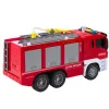 LEAN TOYS Wóz Strażacki z Funkcją Spryskiwania Wodą, Światłami i Dźwiękami – Pojazd Ratunkowy Napędzany Tarciem