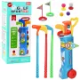 LEAN TOYS Zestaw golfowy z wózkiem, kijami, piłkami – gra sportowa na pole, 20 elementów