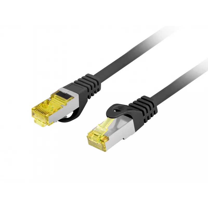 LANBERG Cat.6A S/FTP LSZH Patchcord 20m Czarny – 10GbE, Fluke Passed, 26AWG Czysta Miedź