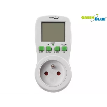 GreenBlue GB107 Cyfrowy programowalny wyłącznik czasowy 16 programów 230V 16A Schuko