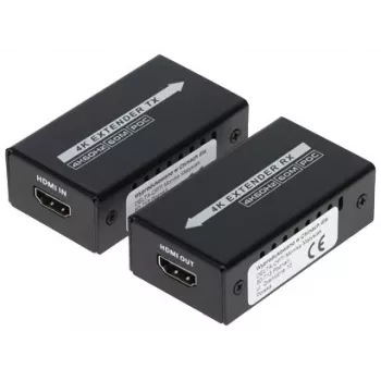 Przedłużacz HDMI przez Ethernet 4K 60m Mini Zestaw Nadajnik Odbiornik