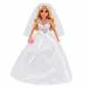 LEAN TOYS Anlily Lalka Panna Młoda w Cekinowej Sukni Ślubnej z Welonem, Bukietem, Tortem, Butami, 29 cm